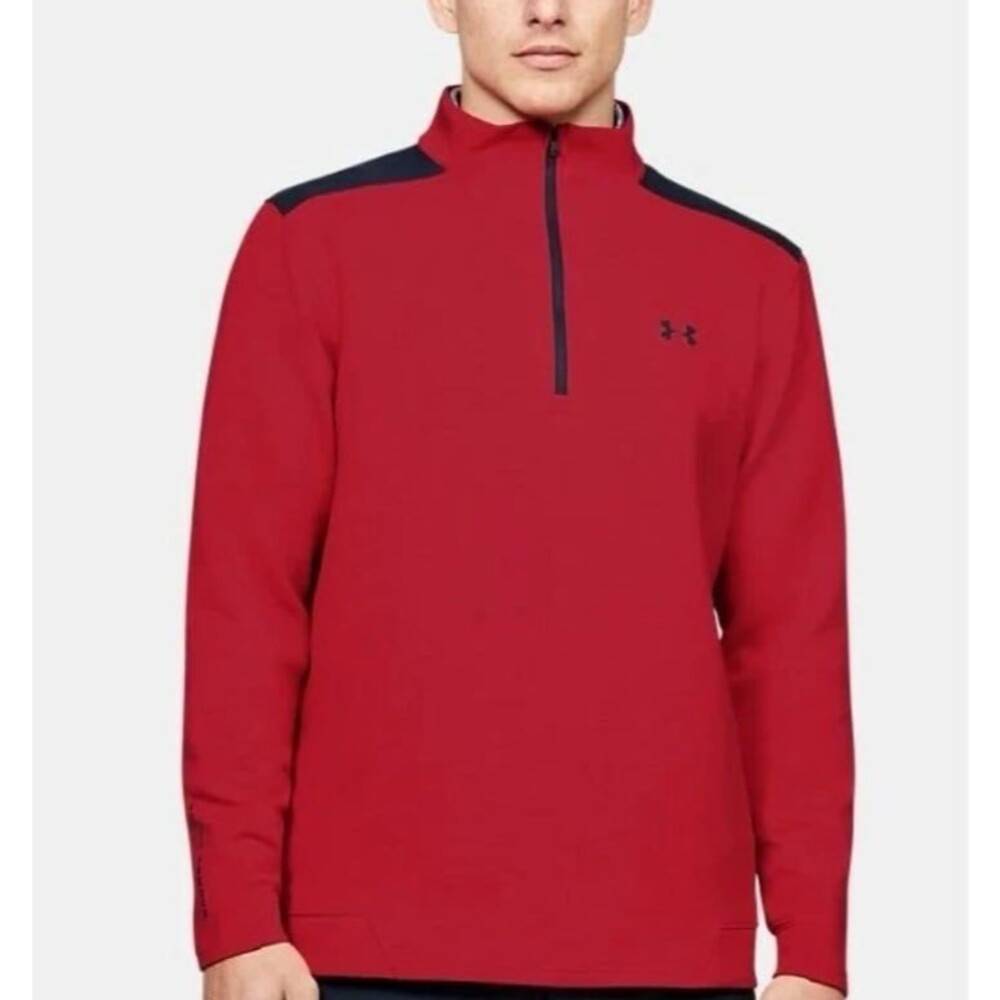 Under Armour Golf Men’s Storm Playoff ½ Zip Pullover Large Red Navy